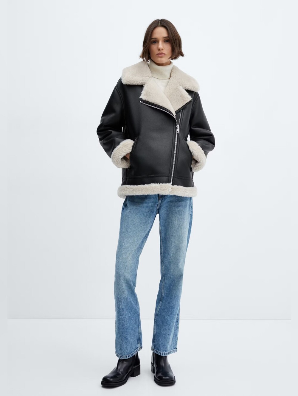 Mango Double-faced faux-leather jacket - Picture 9 of 10